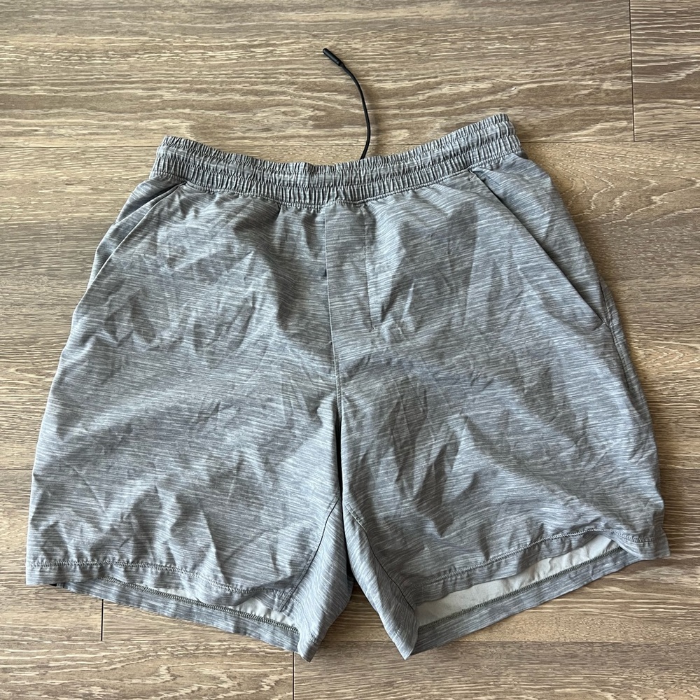 7” Grey Lulu Running Shorts